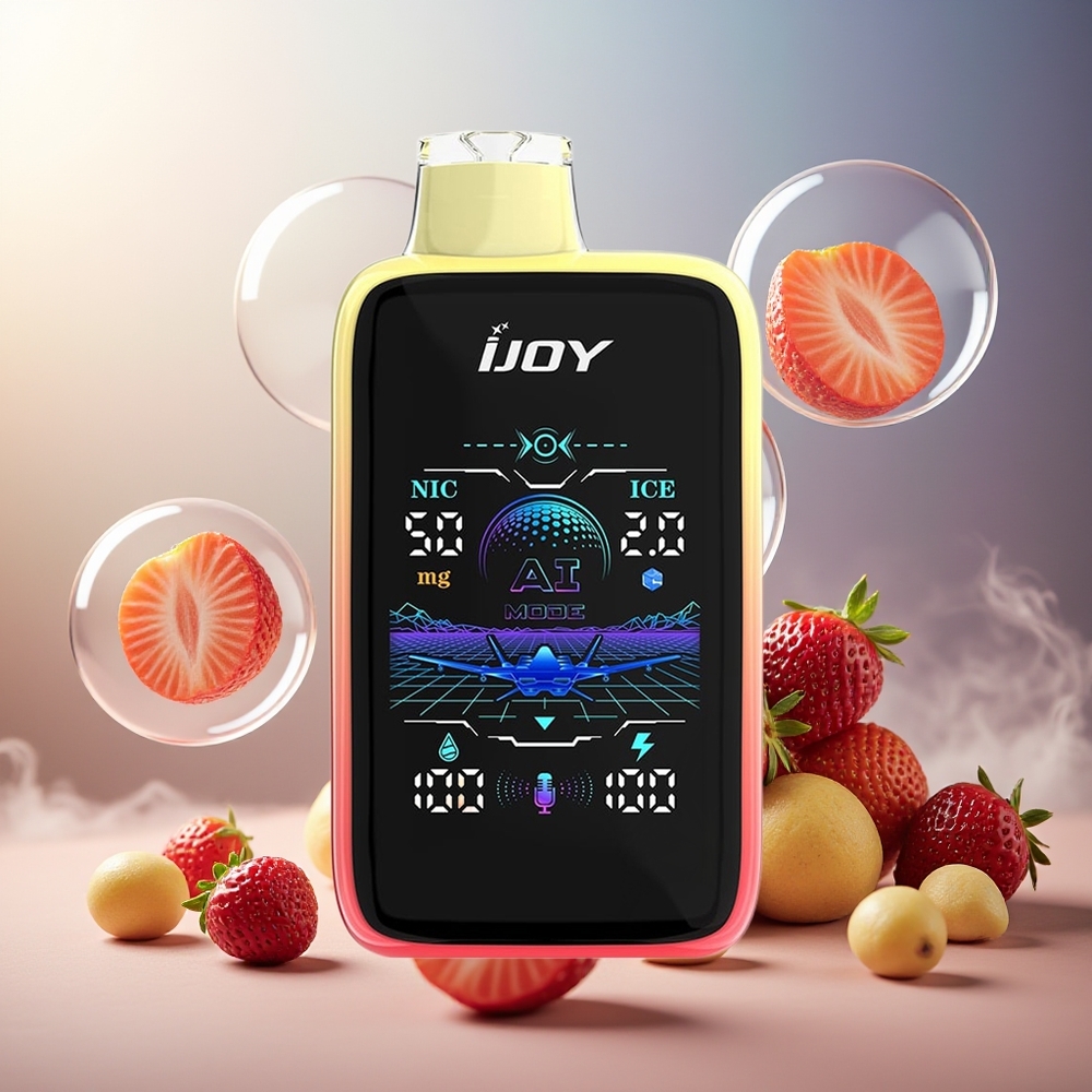 Partihandel Sverige IJOY Uranus Mate 40000 Puffs Jordgubbe Mango ICE3 Justerbar Luftflöde Typ-C