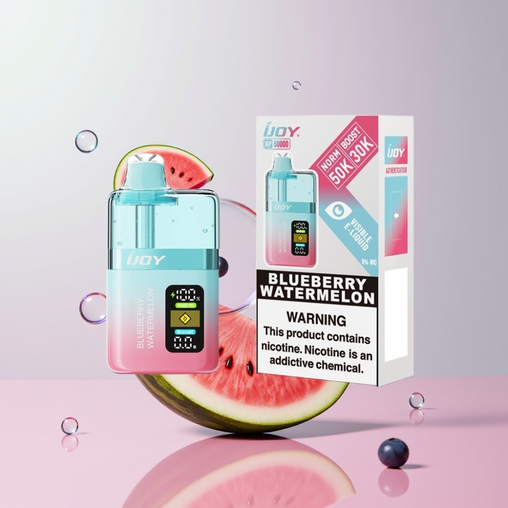 Partihandel Sverige IJOY XP50000 50mg/ml Blåbär Vattenmelon 0.4ohm Dual Mesh Typ-C