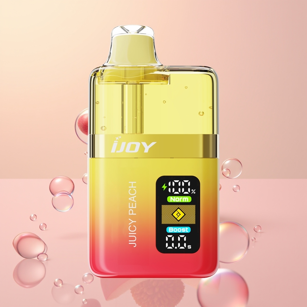 Partihandel Sverige IJOY XP50000 Engångs Vape Saftig Persika Dual Mesh 0.4ohm 50mg/ml 1000mAh Type-C