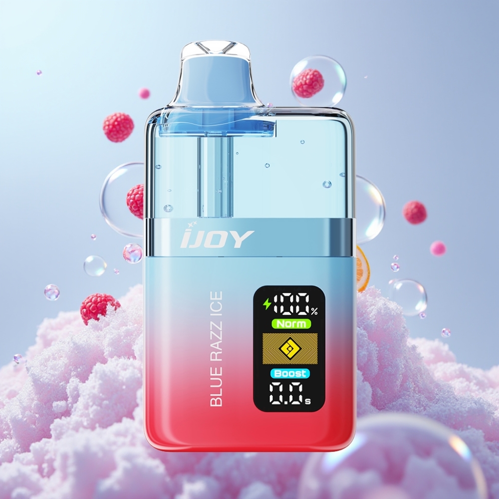 Partihandel Sverige IJOY XP50000 Engångsvape Blå Hallon Is 50000 Puffar 50mg/ml Typc-C Laddning