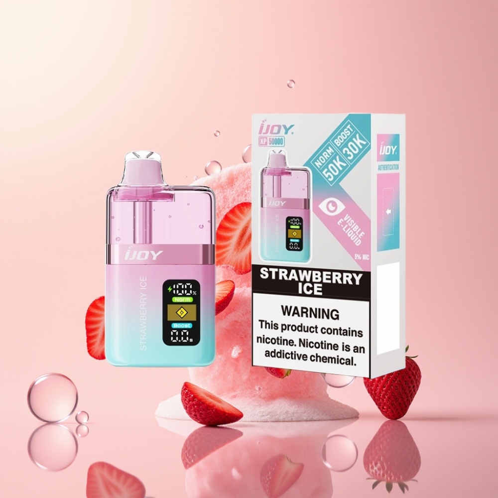 Partihandel Sverige IJOY XP50000 Jordgubb Is 50000 Puffs 50mg/ml 1000mAh Typ-C