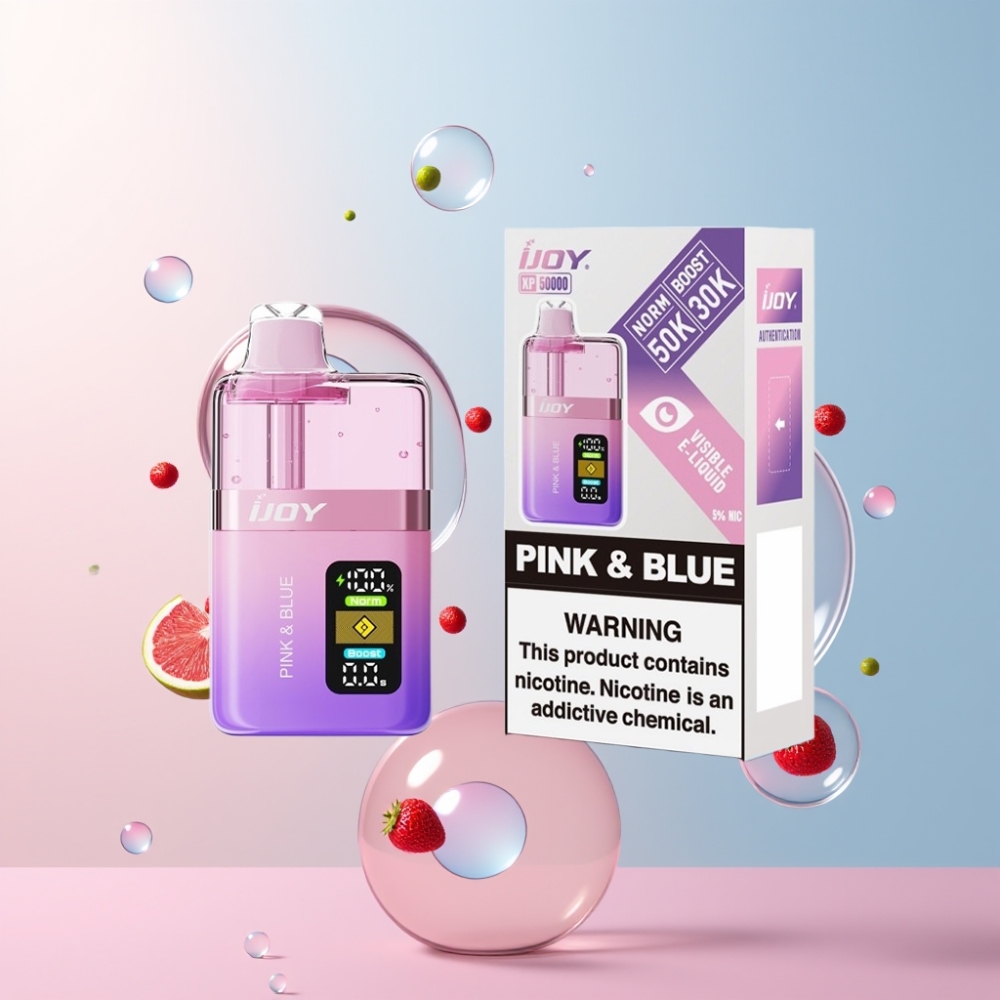 Partihandel Sverige IJOY XP50000 Rosa & Blå Adjustable Airflow Type-C