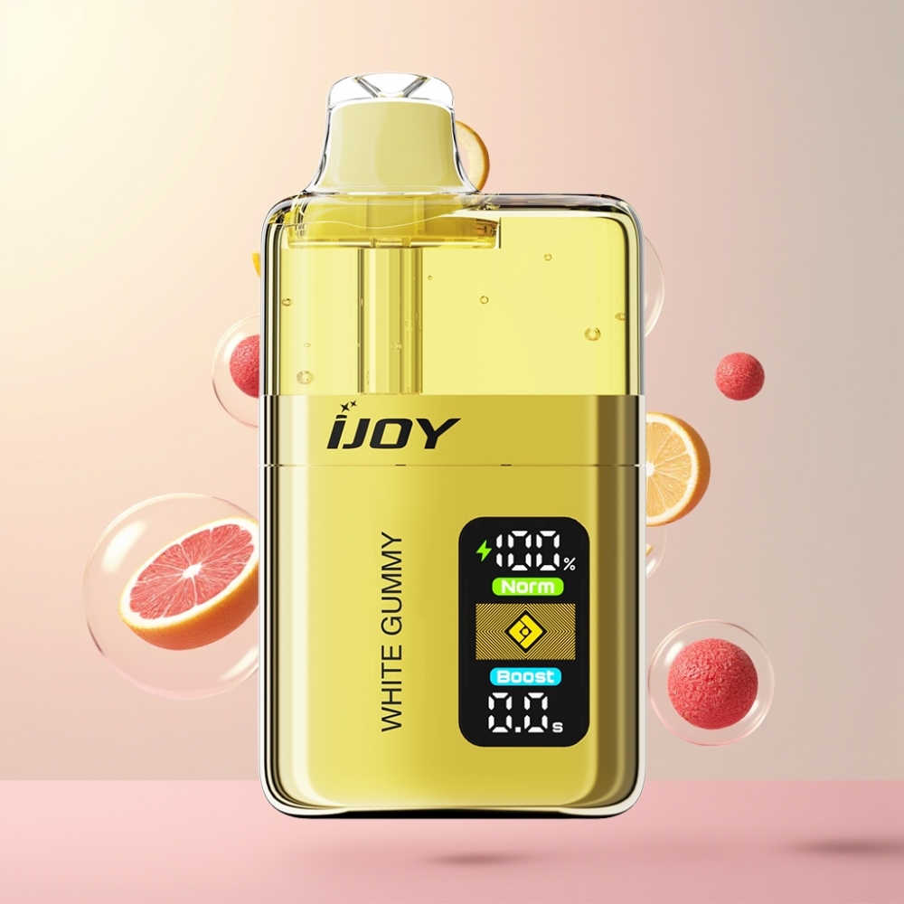 Partihandel Sverige IJOY XP50000 Vit Gummy 0.4ohm Dual Mesh Typ-C 50mg/ml