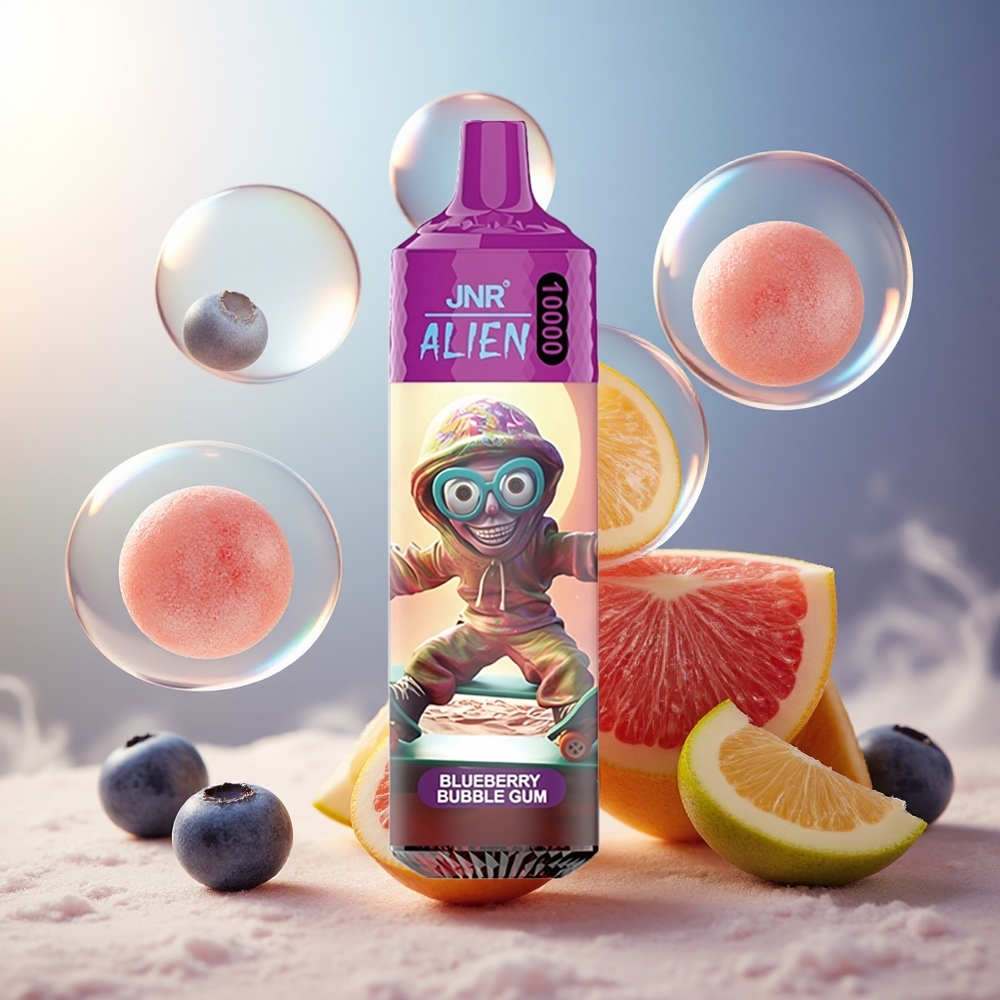 Partihandel Sverige JNR Alien 10000 Puffs 850mAh 20ml Blåbär Tuggummi