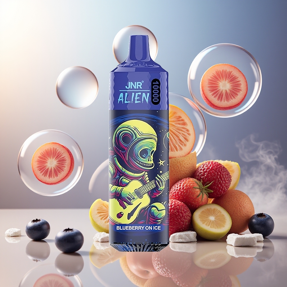 Partihandel Sverige JNR Alien 10000 Puffs Blåbär På Is 850mAh RGB