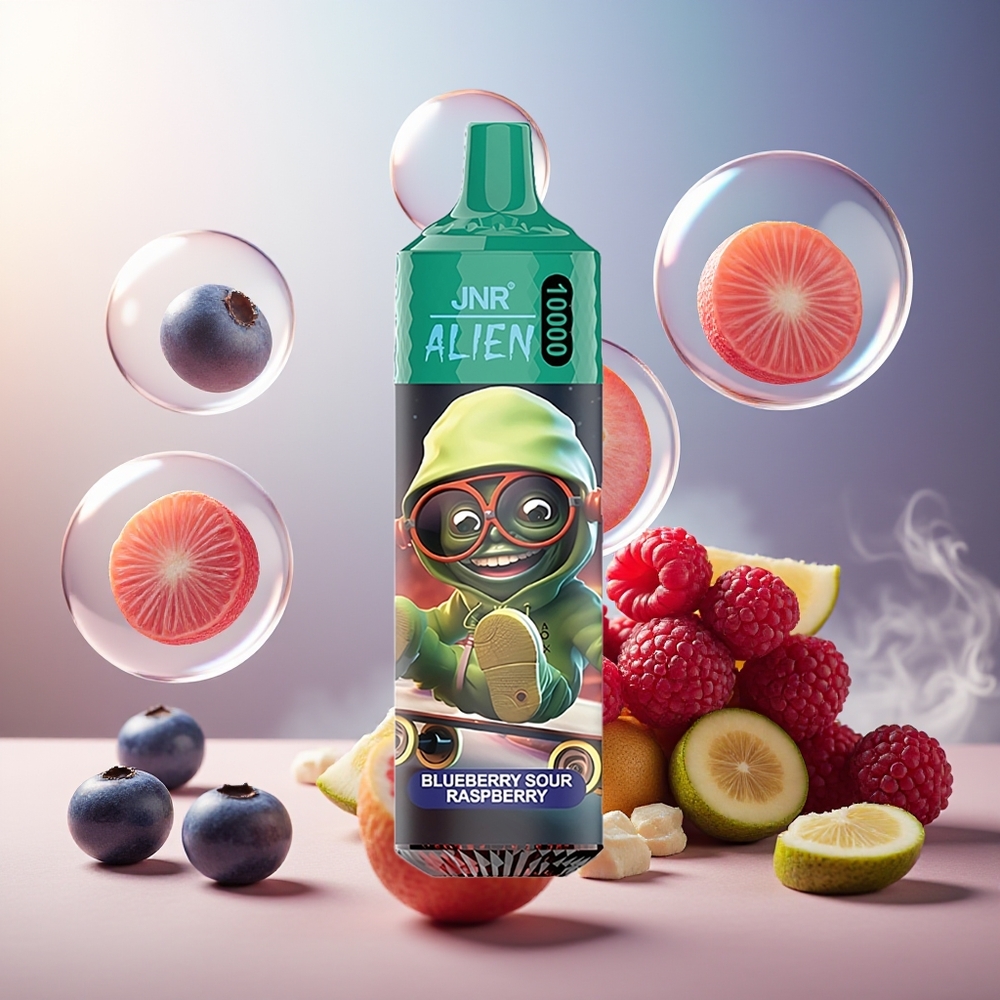 Partihandel Sverige JNR Alien 10000 Puffs Blåbär Sur Hallon