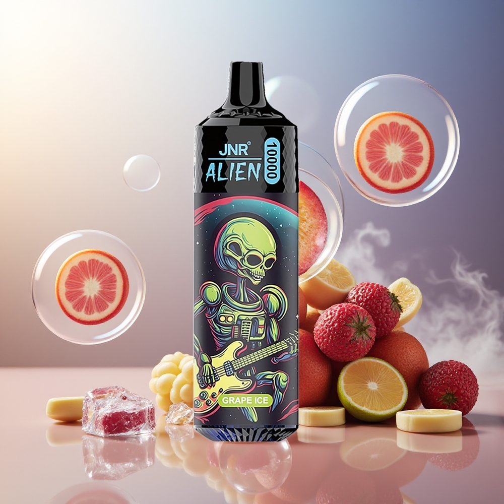 Partihandel Sverige JNR Alien 10000 Puffs Druvis
