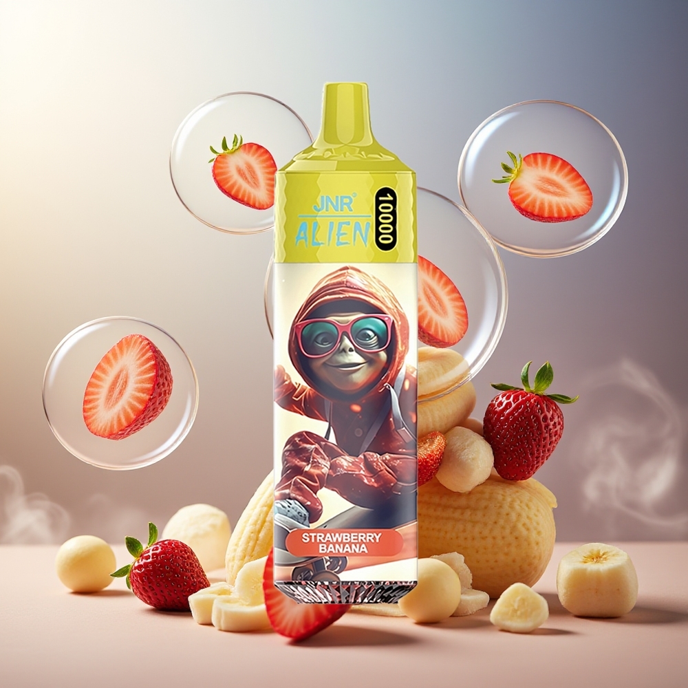 Partihandel Sverige JNR Alien 10000 Puffs Jordgubb Banan