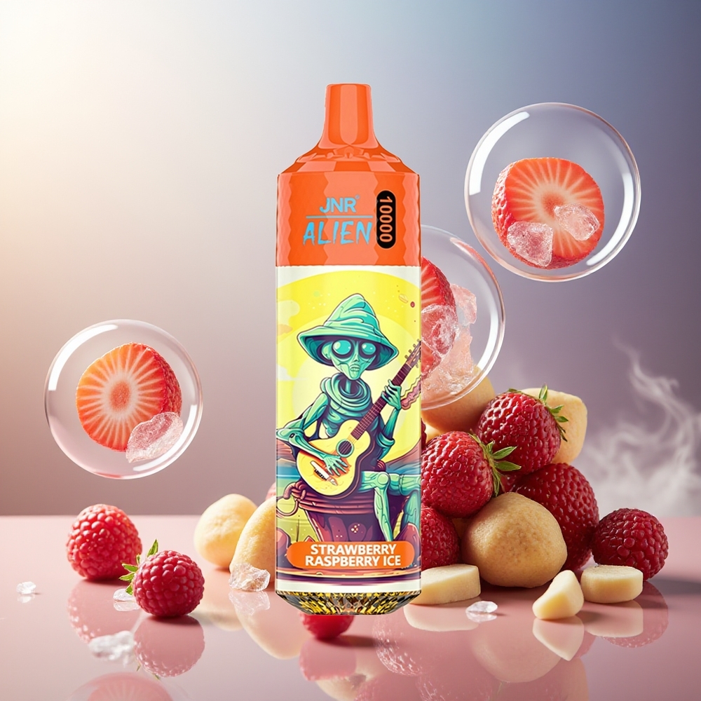 Partihandel Sverige JNR Alien 10000 Puffs Jordgubb Hallon Is RGB LED