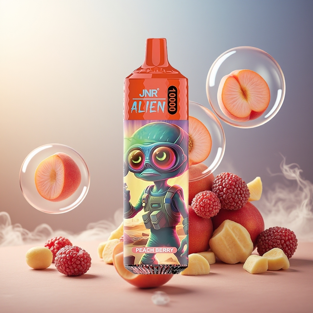Partihandel Sverige JNR Alien 10000 Puffs Persika Bär 850mAh RGB