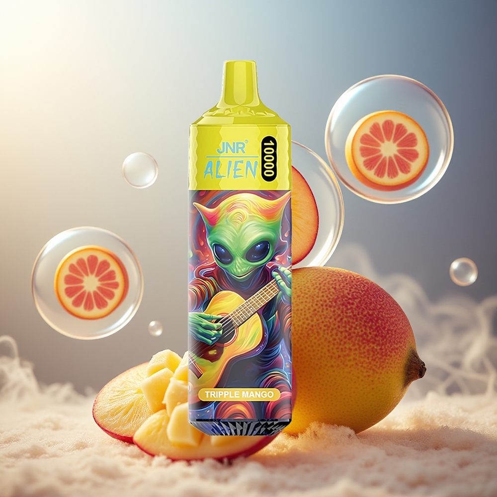 Partihandel Sverige JNR Alien 10000 Puffs Trippel mango 850mAh RGB LED