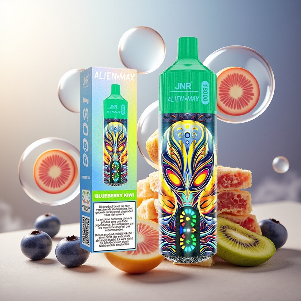 Partihandel Sverige JNR Alien Max 18000 Puffs Dual Mesh Blåbär Kiwi