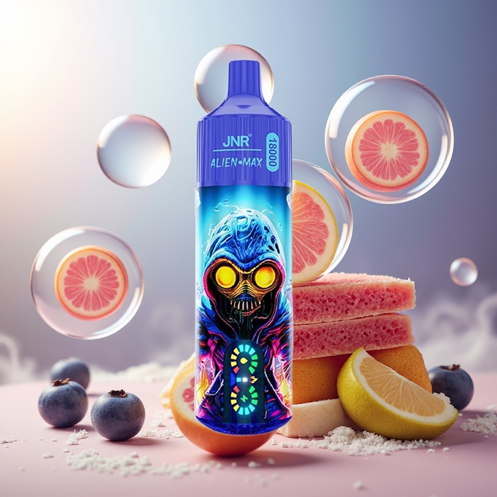 Partihandel Sverige JNR Alien Max 18000 Puffs Dual Mesh Coil Blåbär Bubblegum