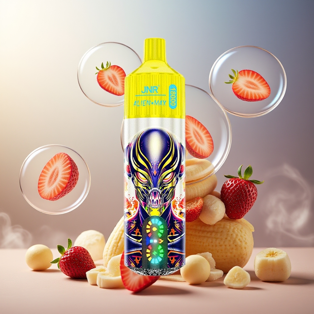 Partihandel Sverige JNR Alien Max 18000 Puffs Dual Mesh Jordgubb Banan