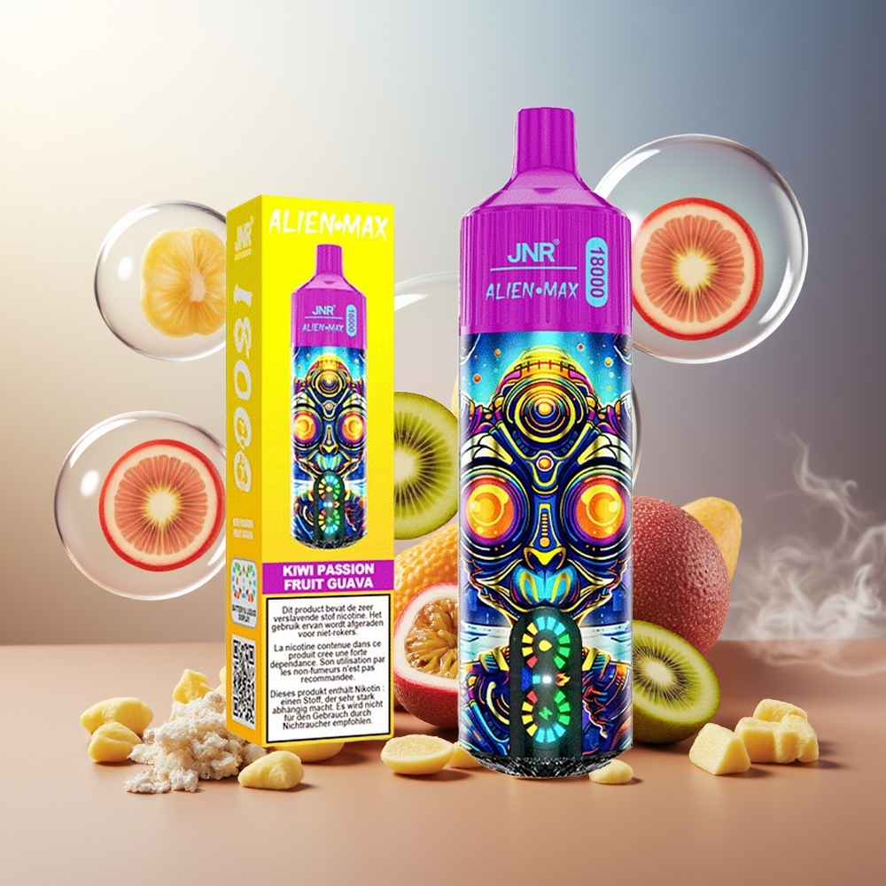 Partihandel Sverige JNR Alien Max 18000 Puffs Dual Mesh Kiwi Passionsfrukt Guava