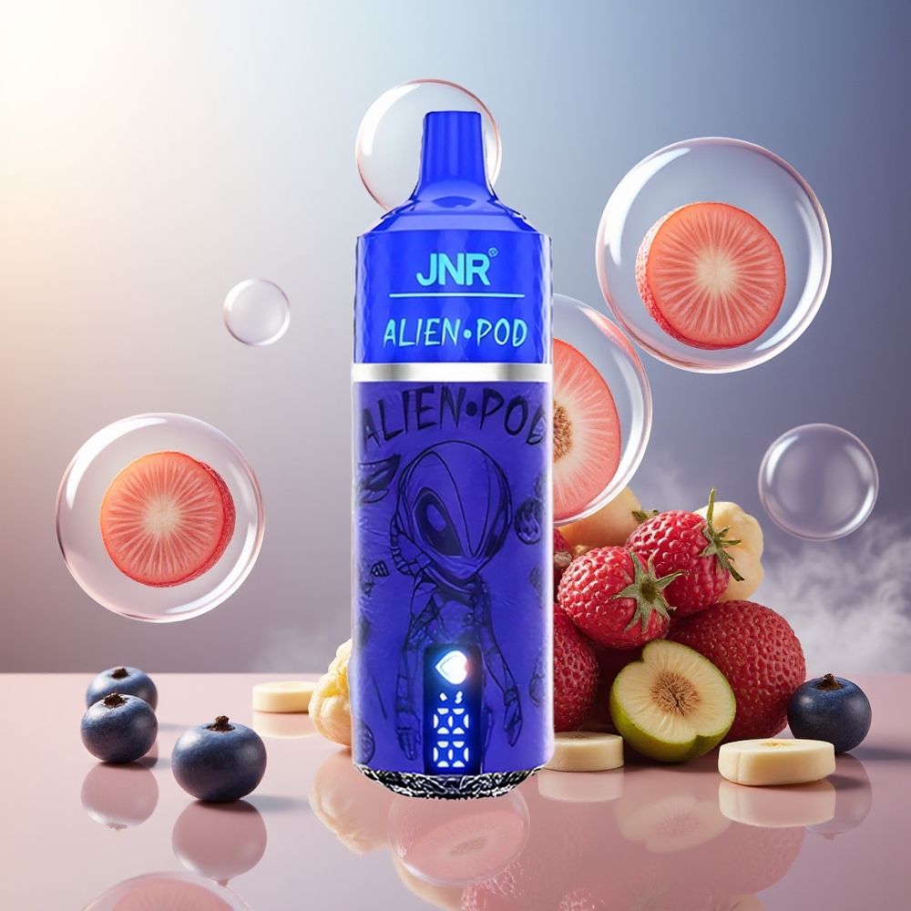 Partihandel Sverige JNR Alien Pod 13000 Puffs Blåbär Pberry Mesh Core Typ-C
