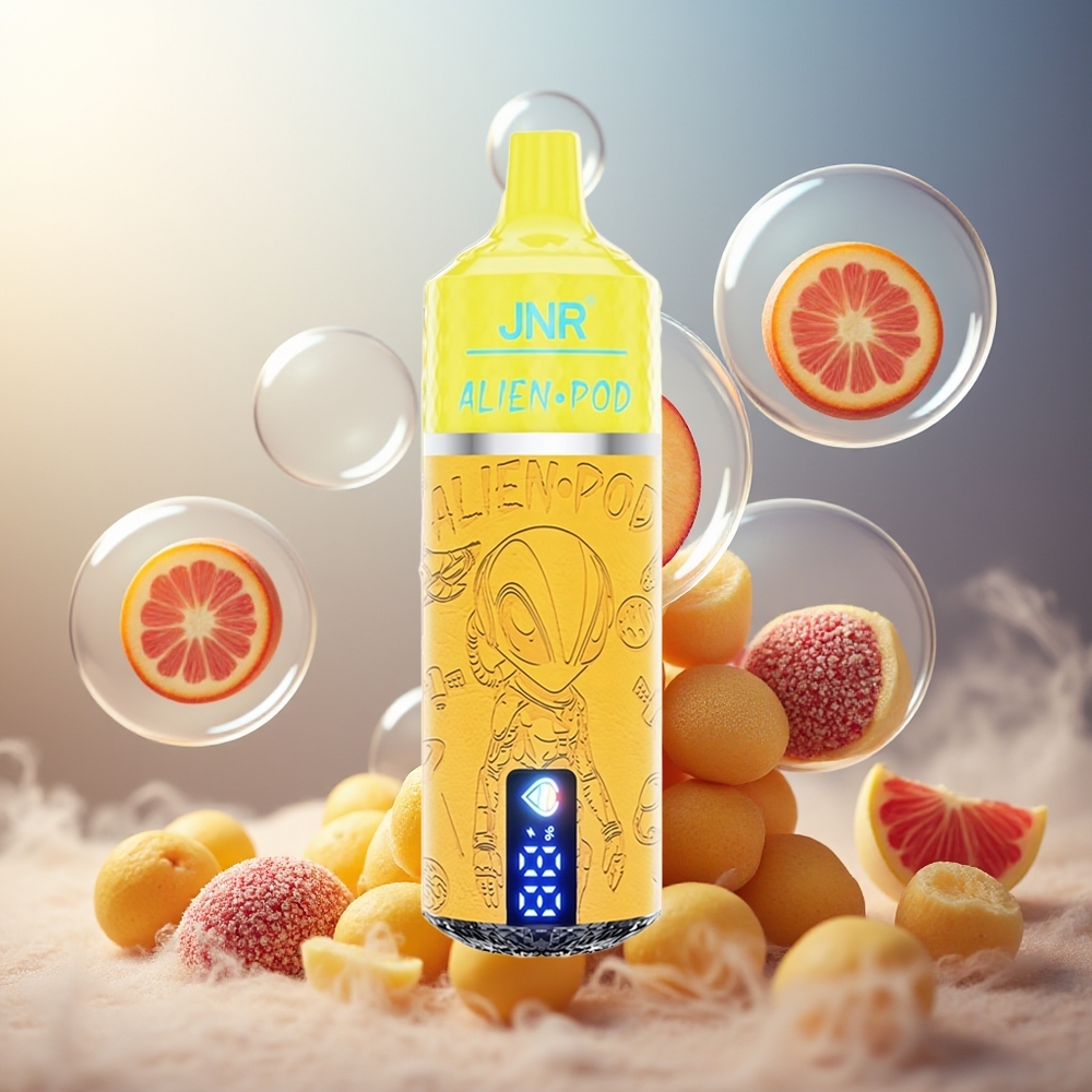 Partihandel Sverige JNR Alien Pod 13000 Puffs Mangopassion Frukt Mesh Core Typ-C