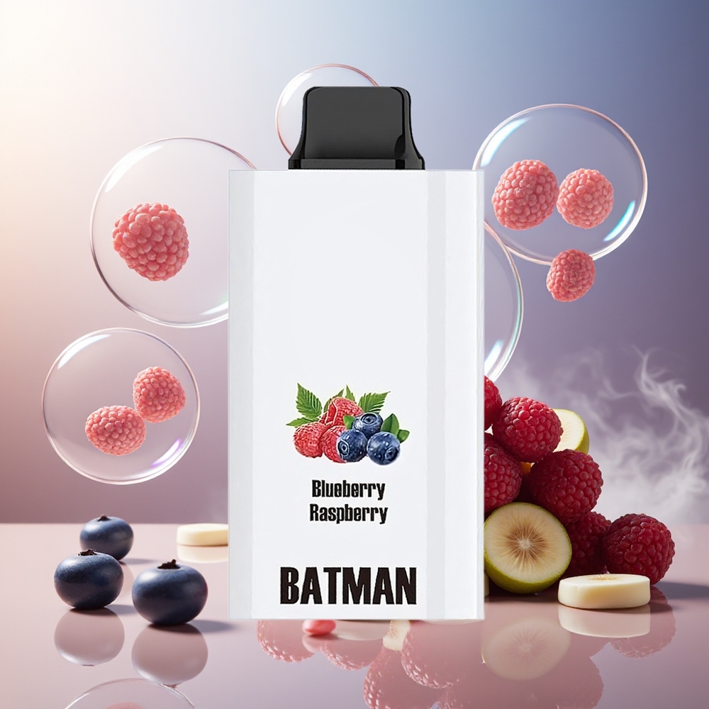 Partihandel Sverige JNR Batman 11000 Puffs 20ml Blåbär Hallon Dual Mesh Coil Type-C