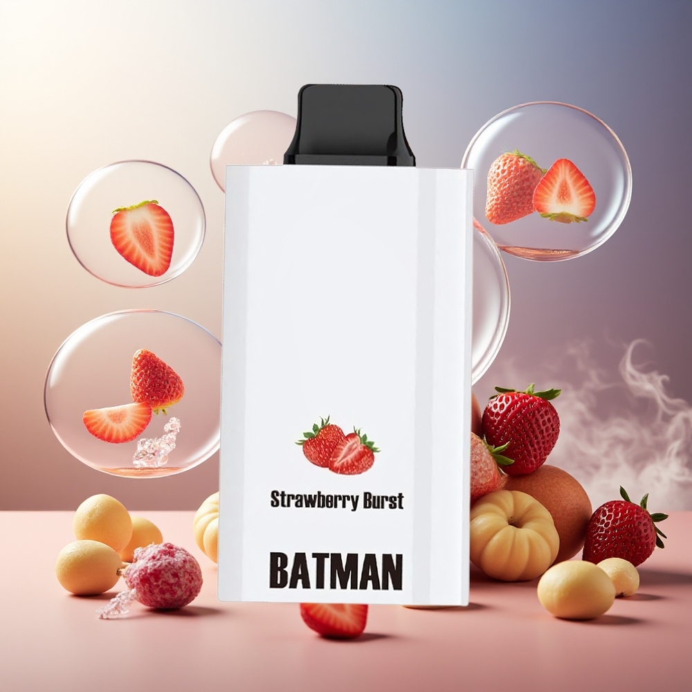 Partihandel Sverige JNR Batman 11000 Puffs 20ml Jordgubbssmäll Dual Mesh Coil Type-C