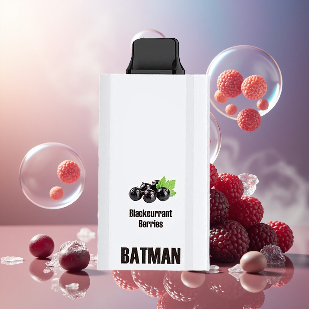 Partihandel Sverige JNR Batman 11000 Puffs 20ml Svartvinbär Bär Dual Mesh Coil Type-C