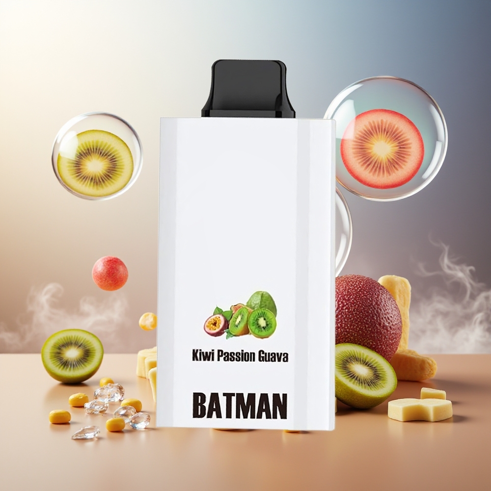 Partihandel Sverige JNR Batman 11000 Puffs 850mAh 20ml Kiwi Passion Guava Dual Mesh Coil Type-C