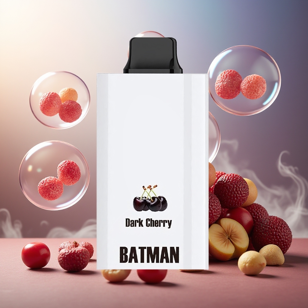 Partihandel Sverige JNR Batman 11000 Puffs 850mAh 20ml Type-C Dubbel Mörk Körsbär