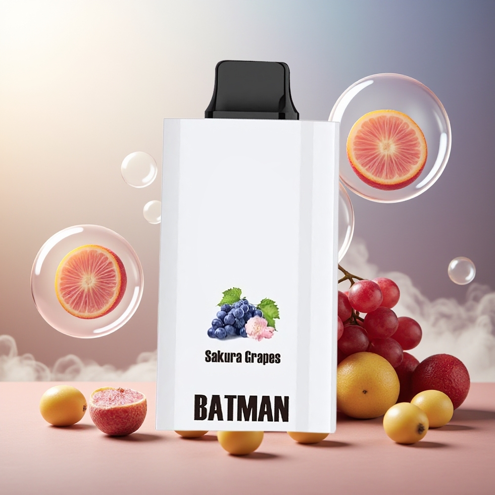 Partihandel Sverige JNR Batman 11000 Puffs 850mAh Typ-C Laddning Sakura Druvor