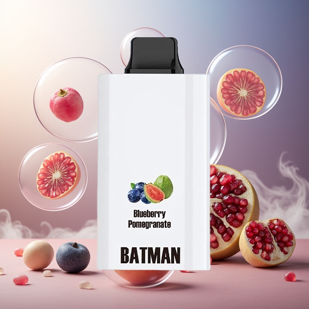 Partihandel Sverige JNR Batman 11000 Puffs Dual Mesh Coil Blåbär Granatäpple