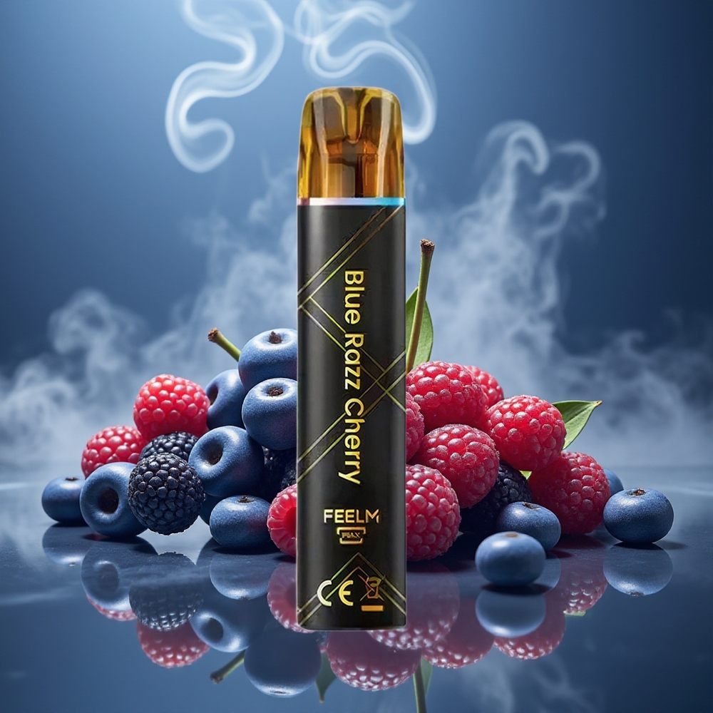 Partihandel Sverige JNR Black&Golden 600+200 Puffs 2ml Blå Hallon Körsbär Engångsvape