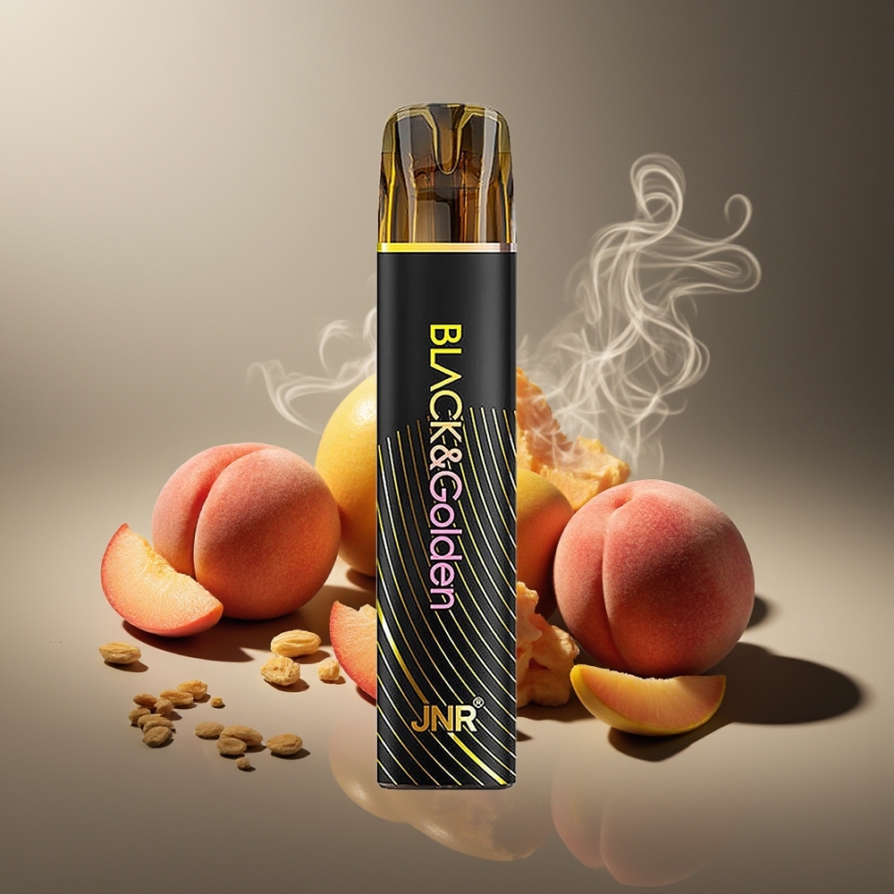 Partihandel Sverige JNR Black&Golden 600+200 Puffs 2ml Persika Mango Engångsvape