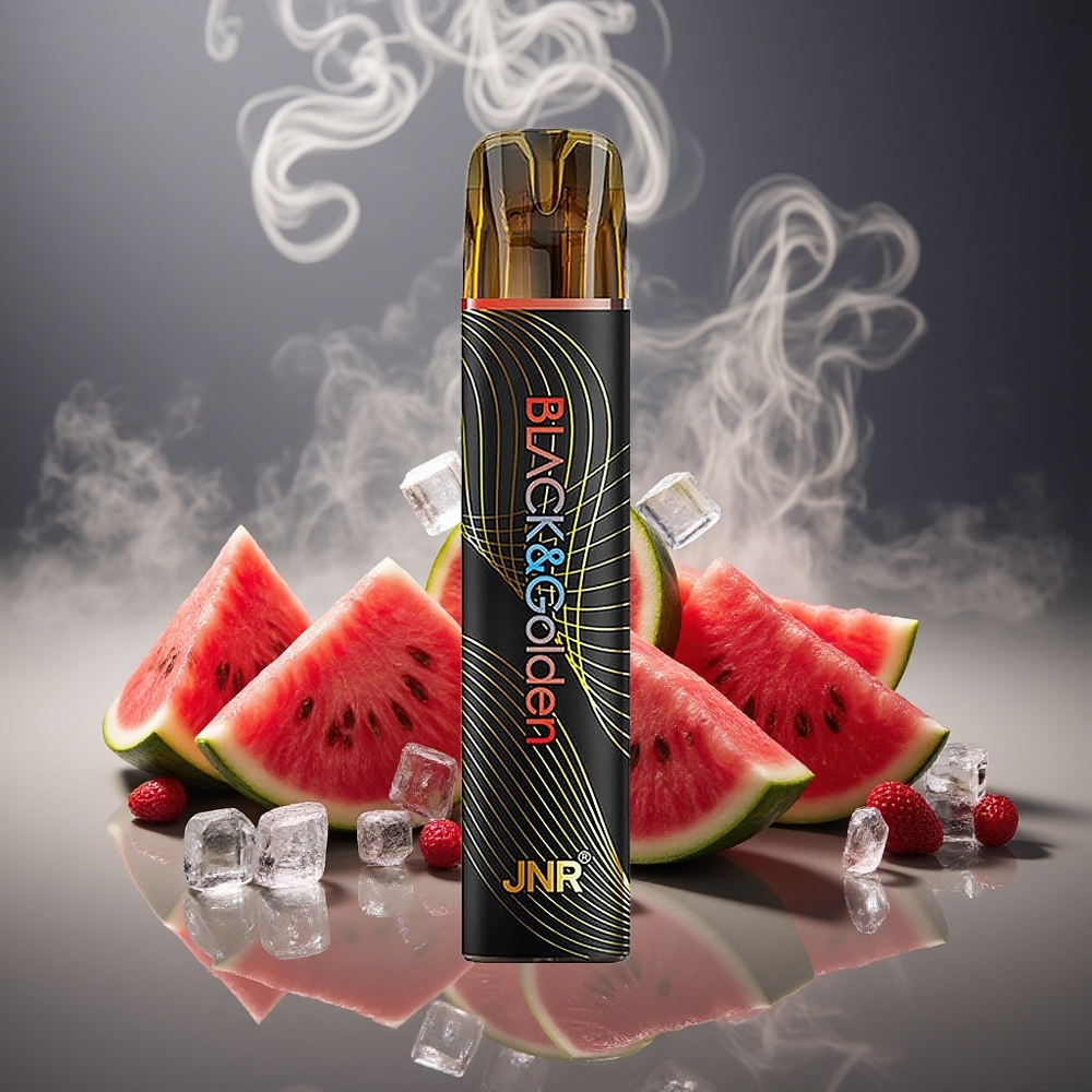Partihandel Sverige JNR Black&Golden 600+200 Puffs 550mAh 2ml Vattenmelon Is Engångsvape