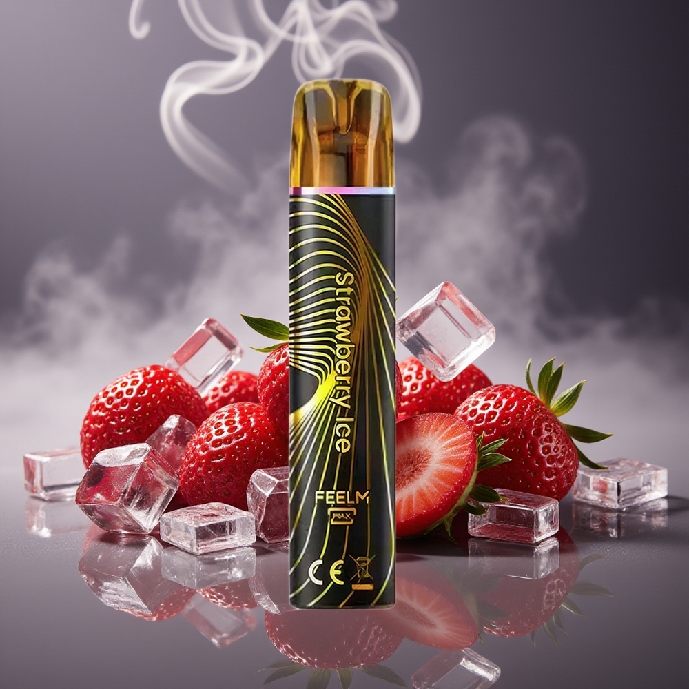 Partihandel Sverige JNR Black&Golden 600+200 Puffs 550mAh Jordgubb Is Engångsvape