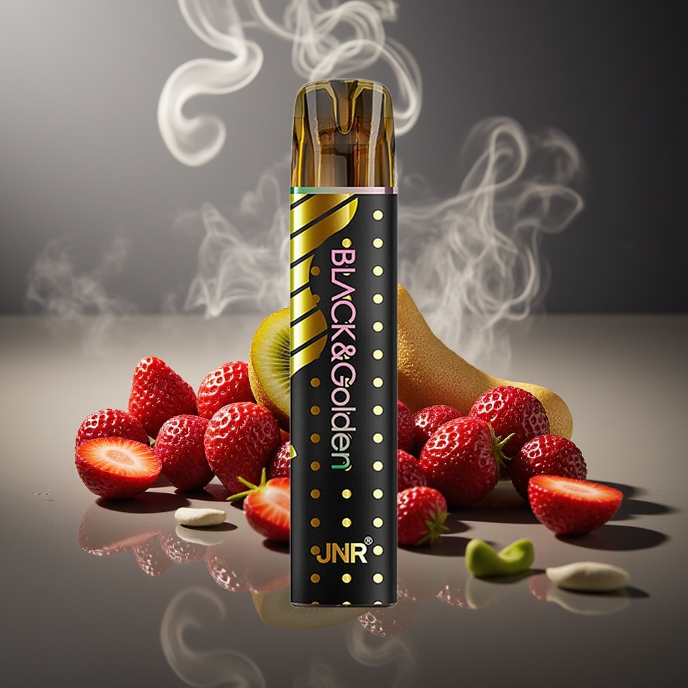Partihandel Sverige JNR Black&Golden 600+200 Puffs Jordgubb Kiwi 600+200