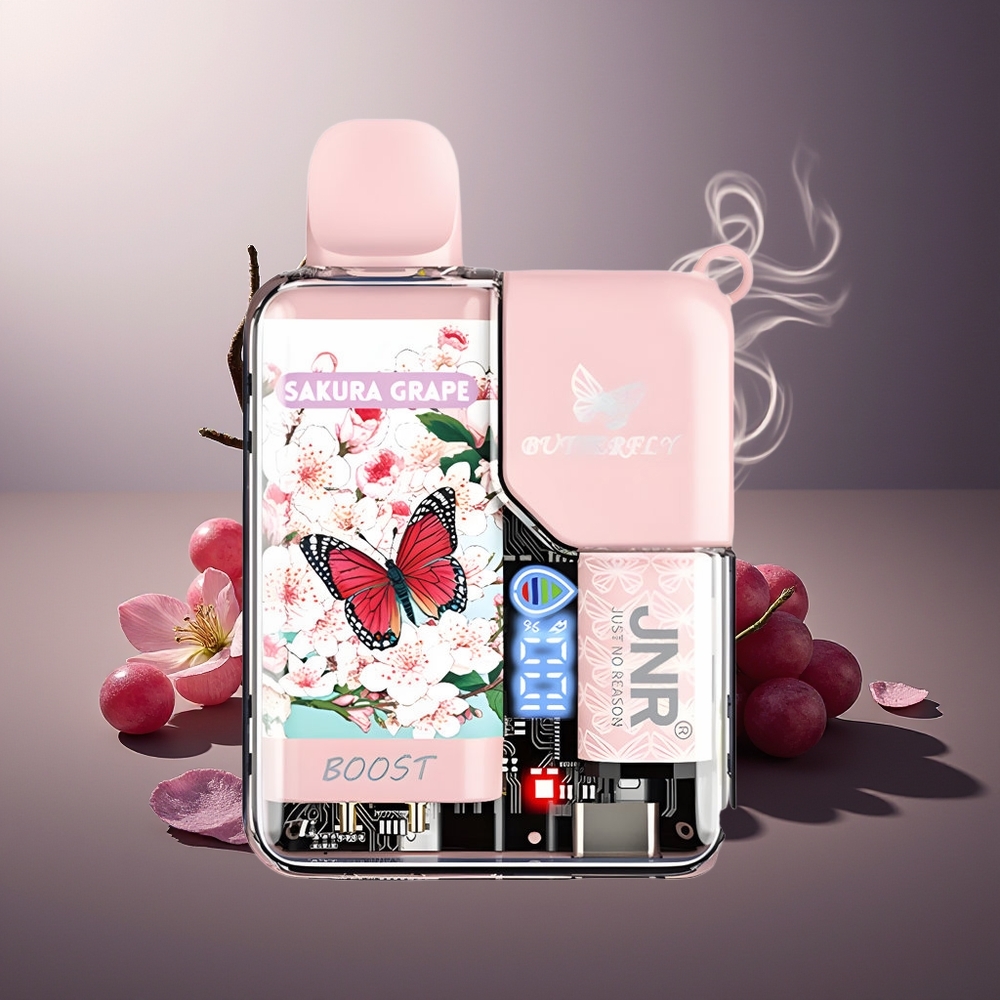 Partihandel Sverige JNR Butterfly 8500 Puffs 15ml Digital Sakura Vindruva
