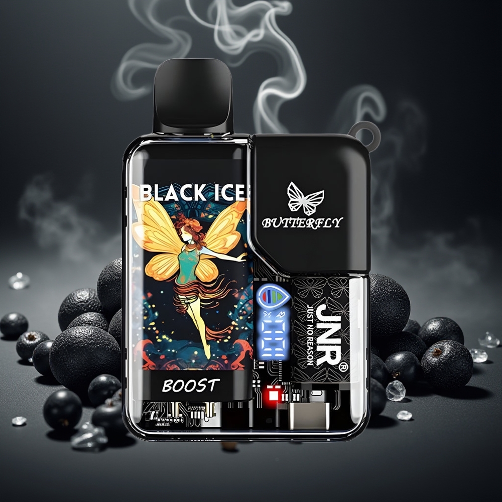 Partihandel Sverige JNR Butterfly 8500 Puffs 15ml Svart Is Digital Mesh
