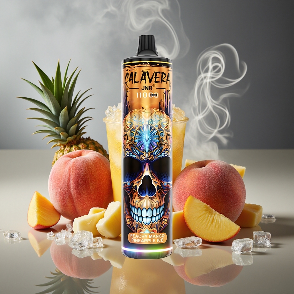 Partihandel Sverige JNR Calavera 11000 Puffs 850mAh Persika Mango Ananas Is