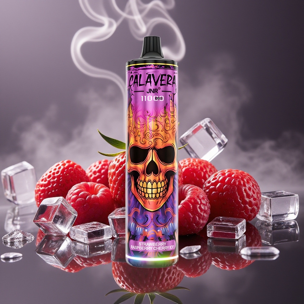 Partihandel Sverige JNR Calavera 11000 Puffs Jordgubb Hallon Körsbär Is Type-C 850mAh 21ml 1.0ohm