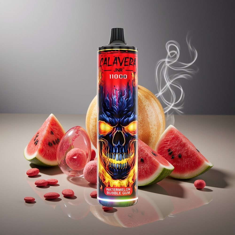 Partihandel Sverige JNR Calavera 11000 Puffs Vattenmelons Tuggummi Type-C 850mAh 21ml 1.0ohm