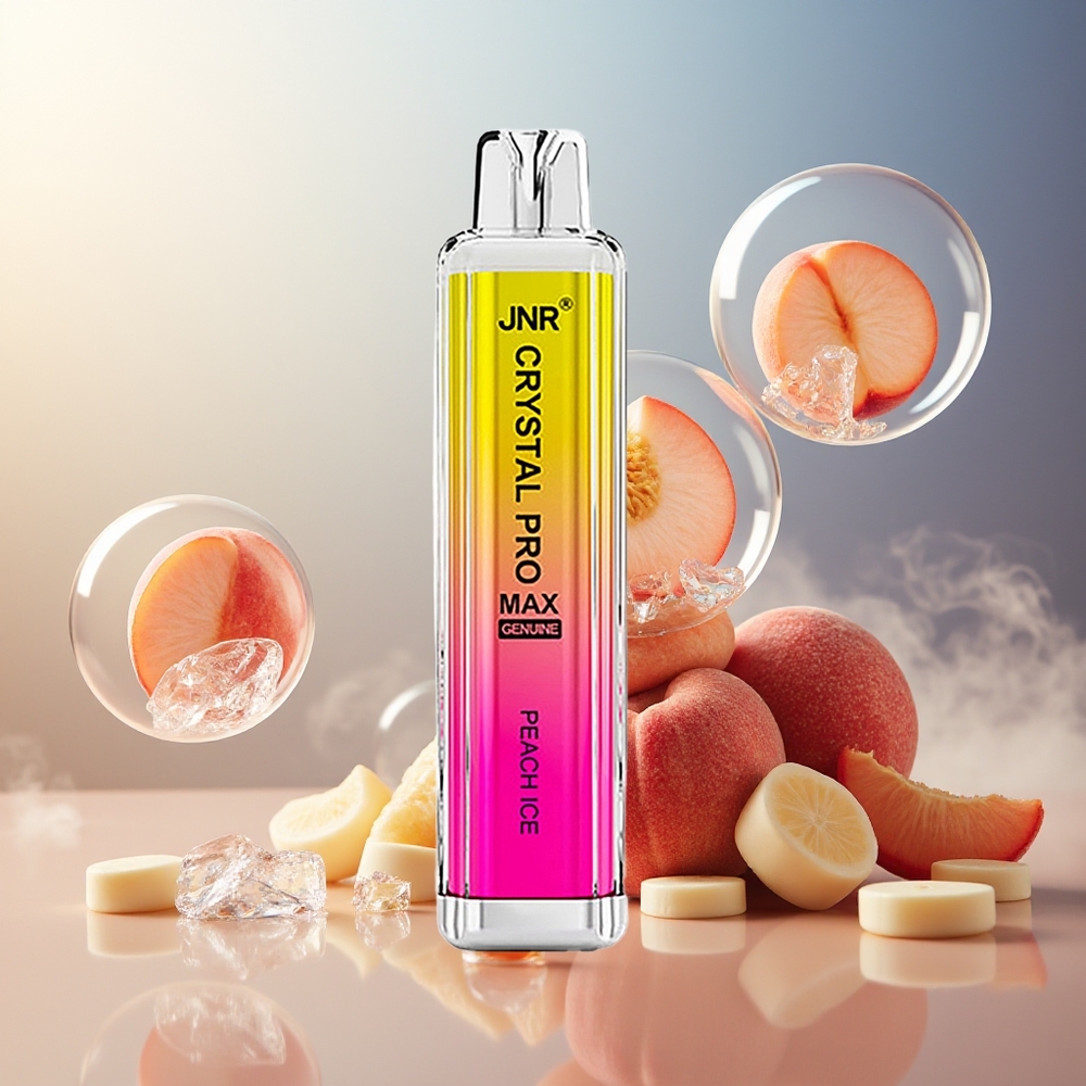 Partihandel Sverige JNR Crystal Pro Max 5000 Puffar 1.0ohm 12ml Persika Is
