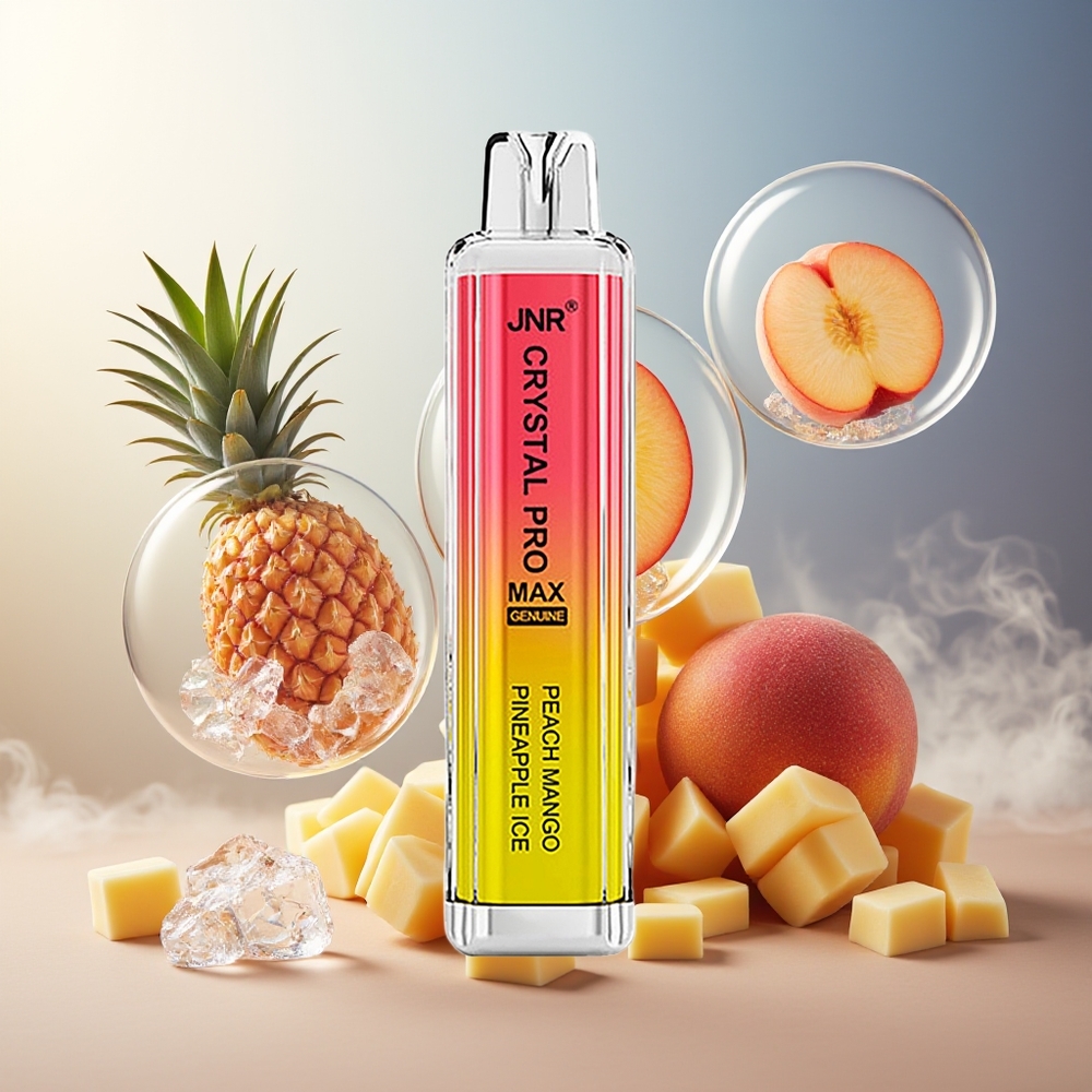 Partihandel Sverige JNR Crystal Pro Max 5000 Puffs 1400mAh Persika Mango Ananas Is
