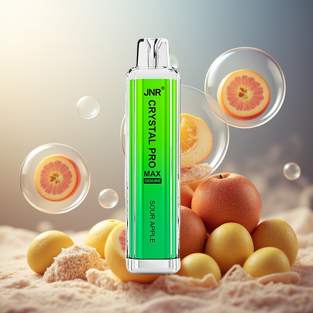 Partihandel Sverige JNR Crystal Pro Max 5000 Puffs Engångs Vape Sur Äpple 1400mAh 1.0ohm