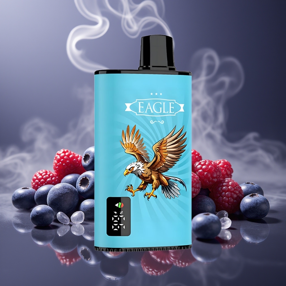 Partihandel Sverige JNR EAGLE Smart 23000 Puffs Digital Mesh Engångsvape Blåbär Syrlig Hallon