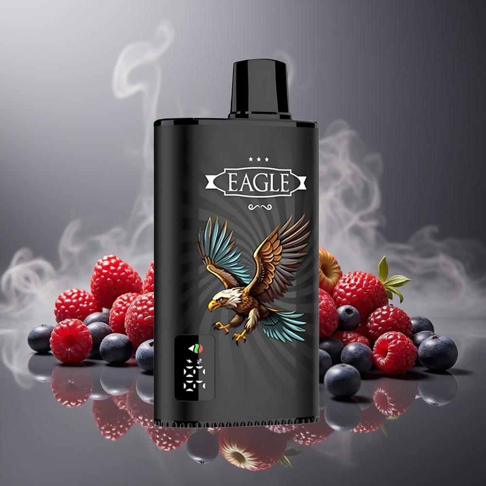 Partihandel Sverige JNR EAGLE Smart 23000 Puffs Digital Screen 1.0ohm Mesh Coil Justerbar Luftflöde Blandade Bär