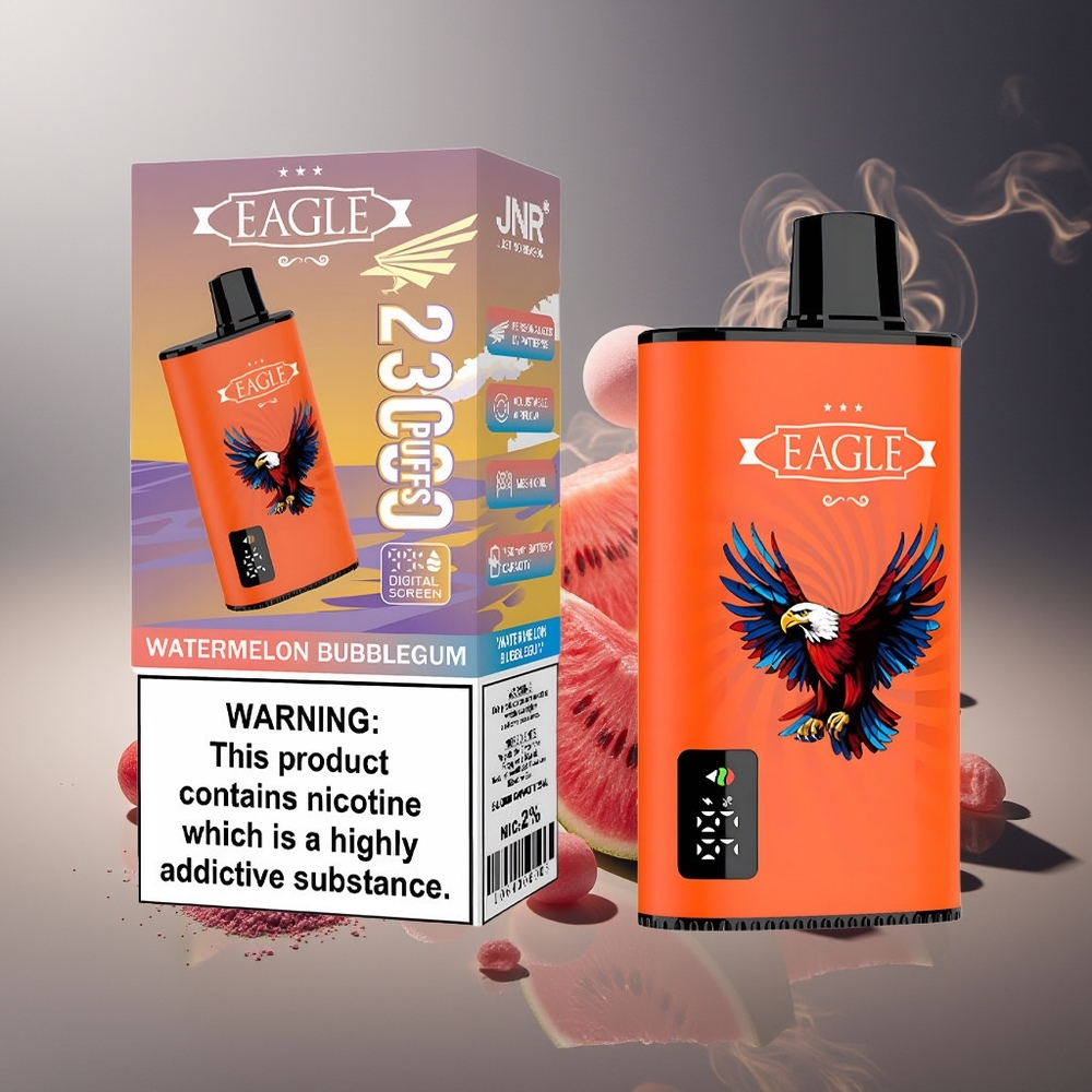 Partihandel Sverige JNR EAGLE Smart 23000 Puffs Digital Skärm 1.0ohm Mesh Vattenmelon Tuggummi