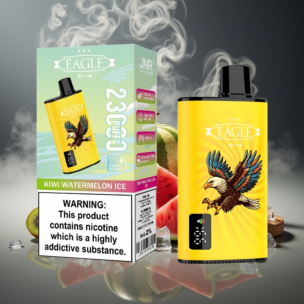 Partihandel Sverige JNR EAGLE Smart 23000 Puffs Digital Skärm Kiwi Vattenmelon Is Engångsvape