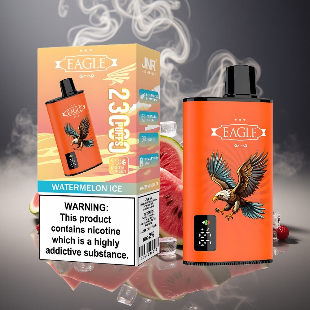 Partihandel Sverige JNR EAGLE Smart 23000 Puffs Digital Skärm Typ-C Vattenmelon Is