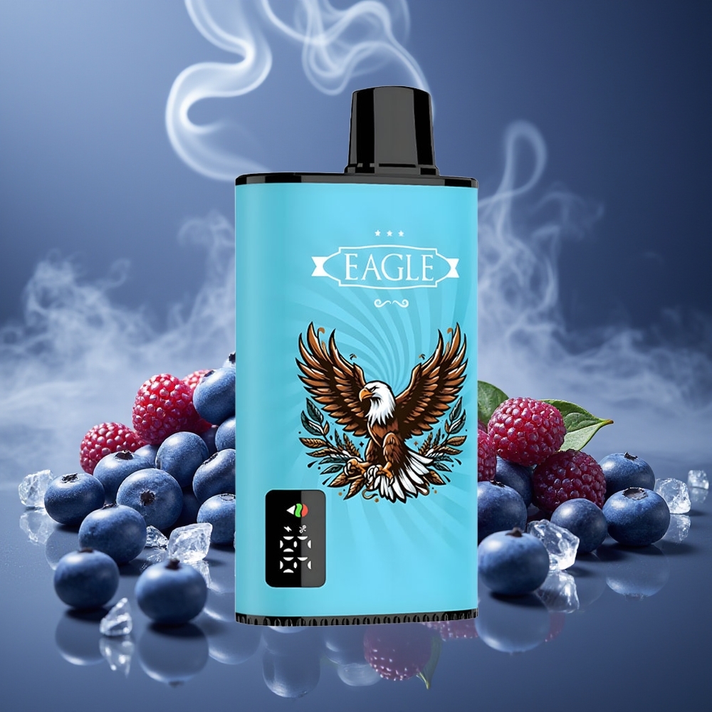 Partihandel Sverige JNR EAGLE Smart 23000 Puffs Engångsvape Blåbär Is 1.0ohm Mesh 750mAh Type-C