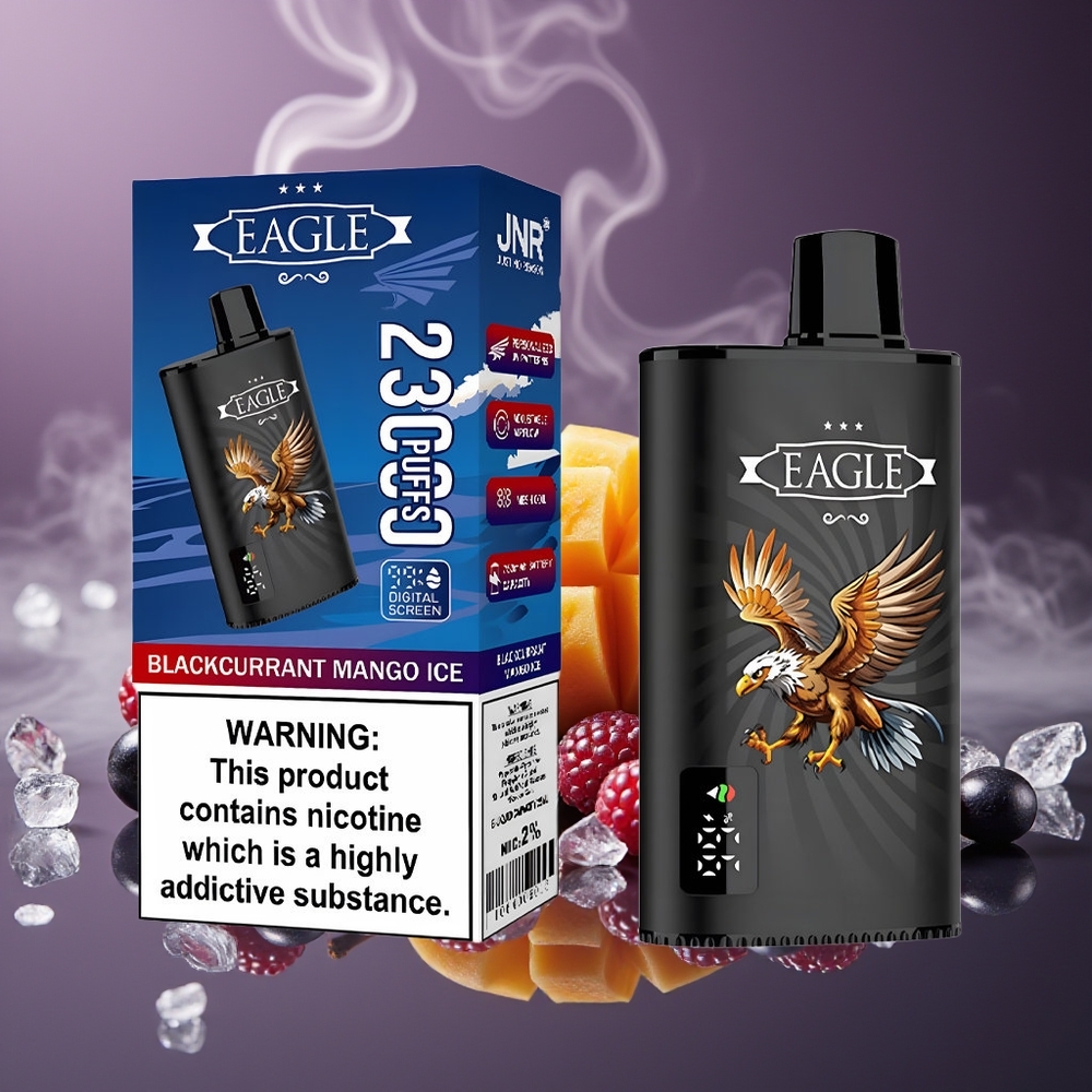 Partihandel Sverige JNR EAGLE Smart 23000 Puffs Engångsvape Svartvinbär Mango Is 25ml 2%