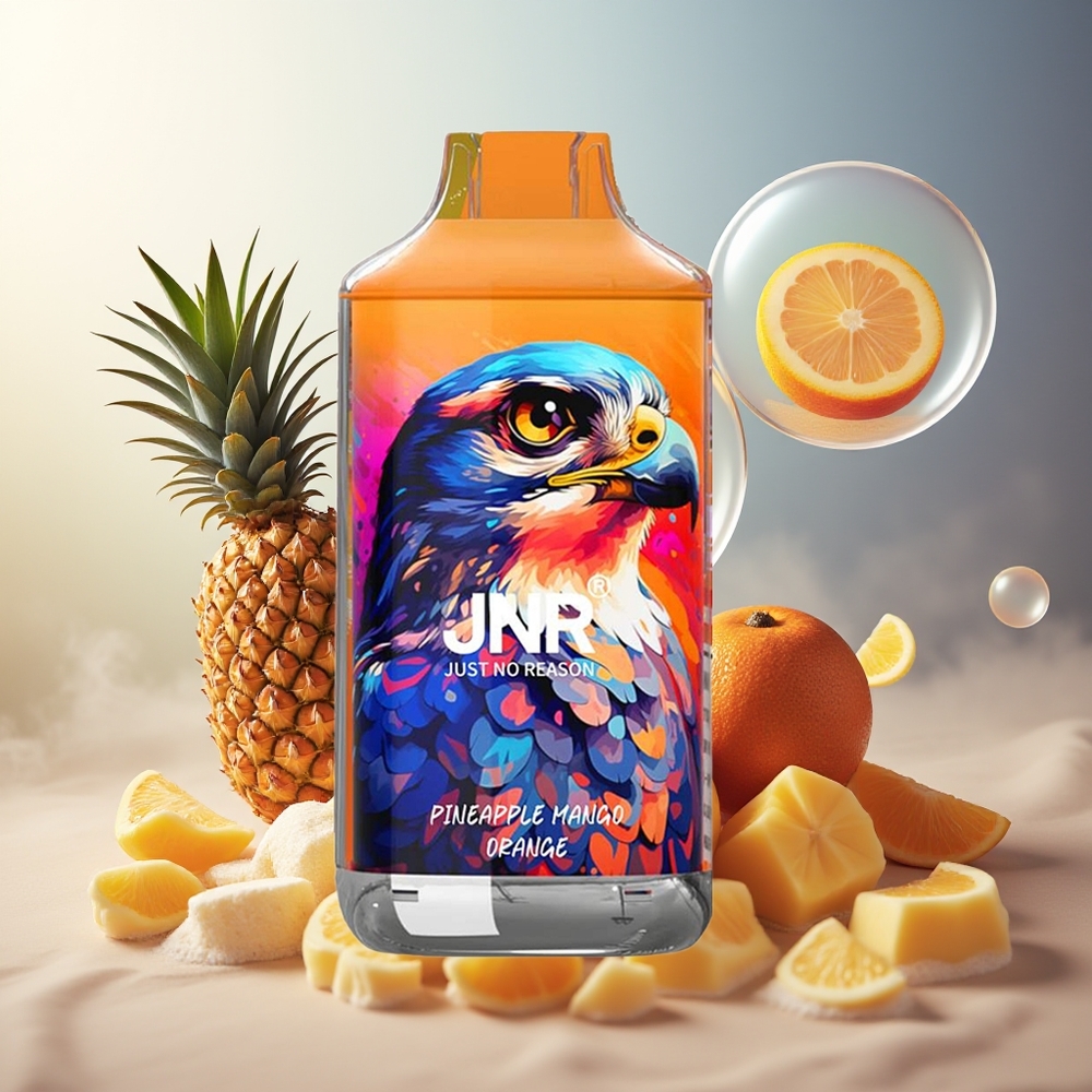 Partihandel Sverige JNR Falkon 16000 Puffs 22ml Ananas Mango Apelsin Coil