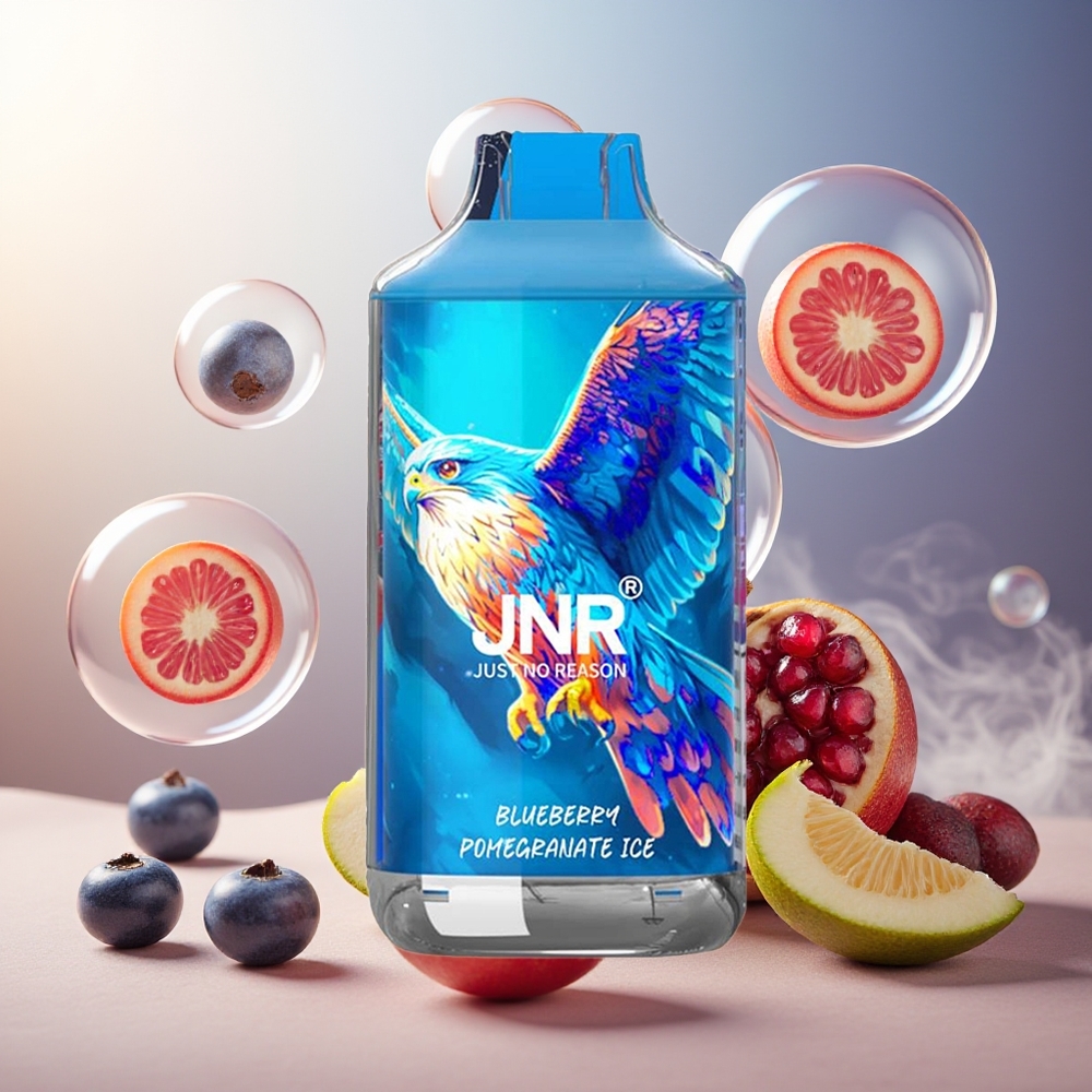 Partihandel Sverige JNR Falkon 16000 Puffs 22ml Blåbär Granatäpple Is Coil Smart LED